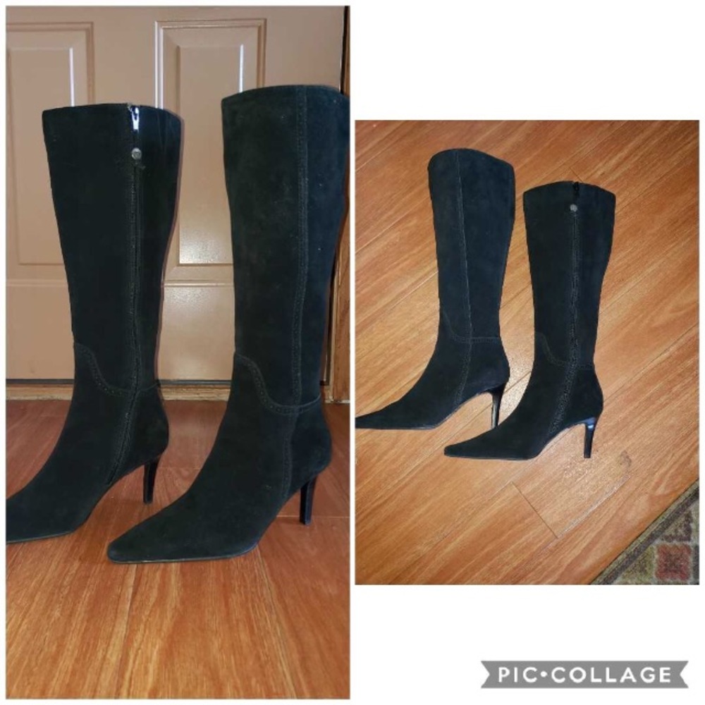 Brand: Chaps, Color: black suede, size:8 (women)